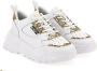 Versace Witte Sneakers met Gouden Glitterdetails White Dames - Thumbnail 2