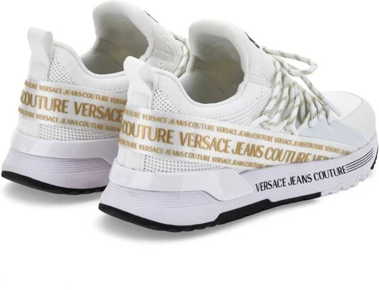 Versace Witte Sneakers met Gouden Logo White Dames