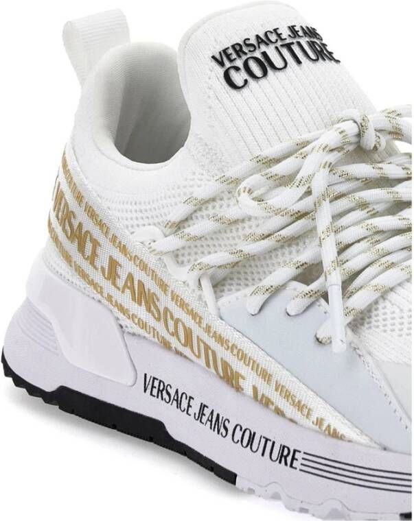 Versace Witte Sneakers met Gouden Logo White Dames