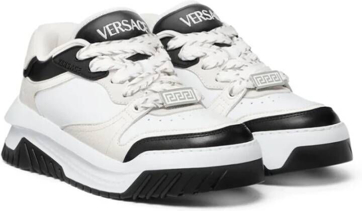 Versace Witte Sneakers met Greca Motif Logo White Dames