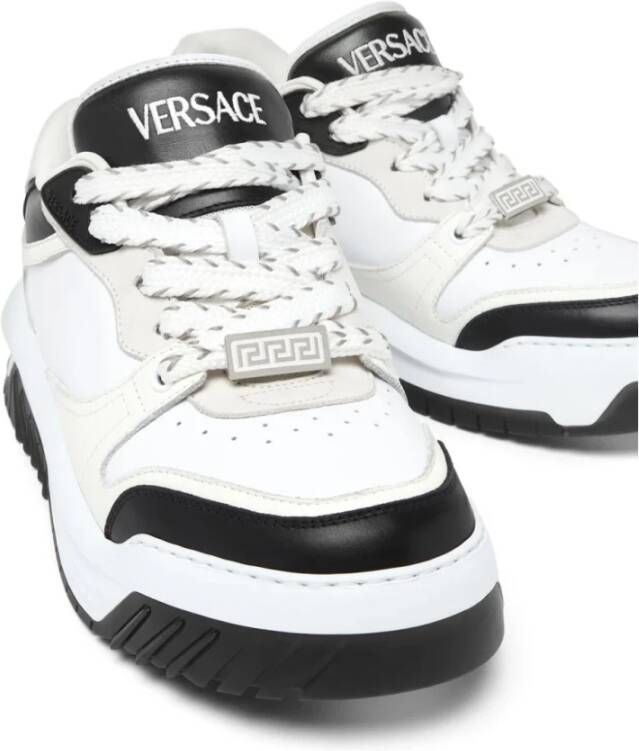 Versace Witte Sneakers met Greca Motif Logo White Dames