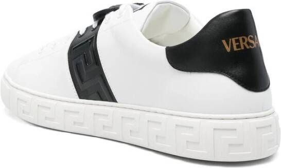 Versace Witte Veterschoenen met Medusa Head White Heren