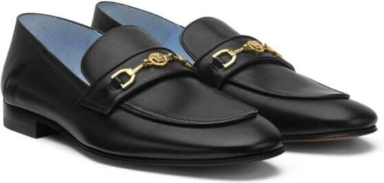 Versace Zwart Goud Slipper Kalfsleer Black Heren