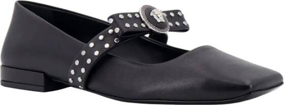 Versace Zwarte Ballerina's met Iconische Medusa Detail Black Dames