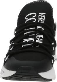 Versace Zwarte Heren Sneakers met Wit Logo Black Heren