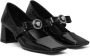 Versace Zwarte Lakleren Strik Detail Hakken Black Dames - Thumbnail 5