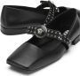 Versace Zwarte leren ballerina schoenen Black Dames - Thumbnail 4