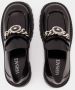 Versace Zwarte Leren Instap Platte Schoenen Black Dames - Thumbnail 4