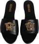 Versace Zwarte leren logo instap sandalen Black Dames - Thumbnail 3