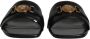 Versace Zwarte leren logoslippers Black Dames - Thumbnail 2