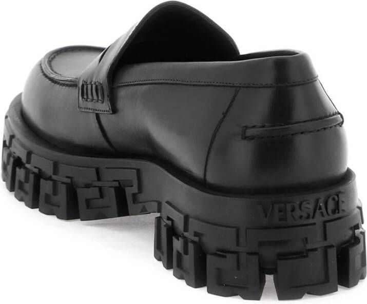 Versace Zwarte Leren Portemonnee Black Heren