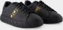 Versace Zwarte Leren Sneakers Ronde Neus Black Heren - Thumbnail 2