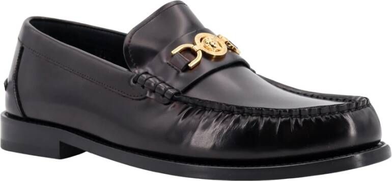 Versace Zwarte Loafer Schoenen met Iconische Medusa Black Heren