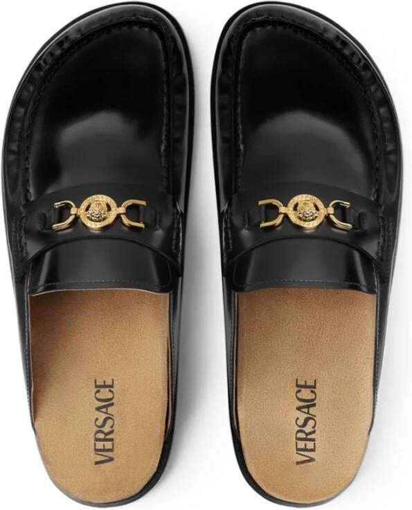 Versace Zwarte Medusa Head Sandalen Black Heren