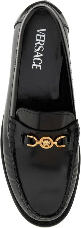 Versace Zwarte Medusa Loafers Black Dames