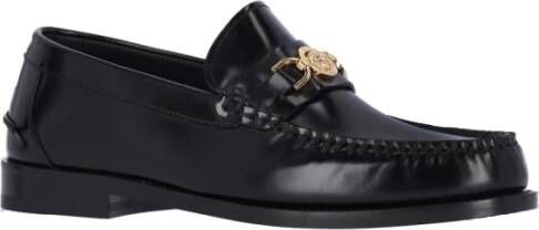 Versace Zwarte Mocassini Platte Schoenen Black Heren