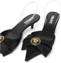 Versace Zwarte PVC Enkelband Kitten Hak Black Dames - Thumbnail 4