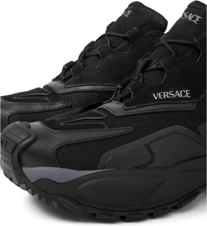 Versace Zwarte Sneakers met Logodetail Black Heren