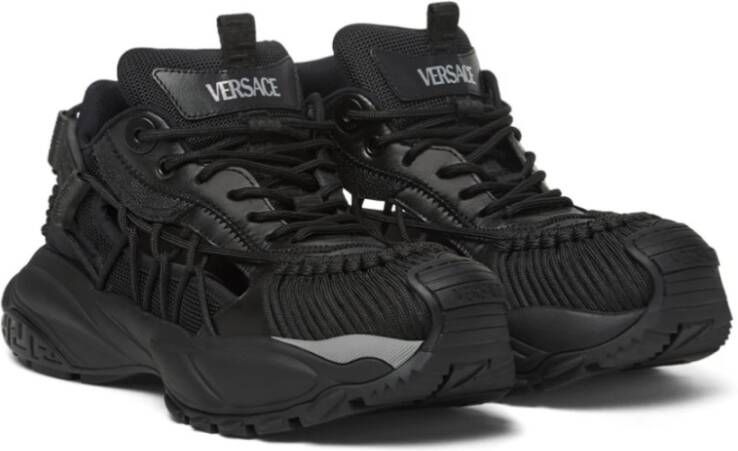 Versace Zwarte Sneakers voor Vrouwen Black Dames