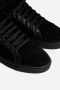 Versace Zwarte Velvet High-Top Sneakers Black Heren - Thumbnail 5