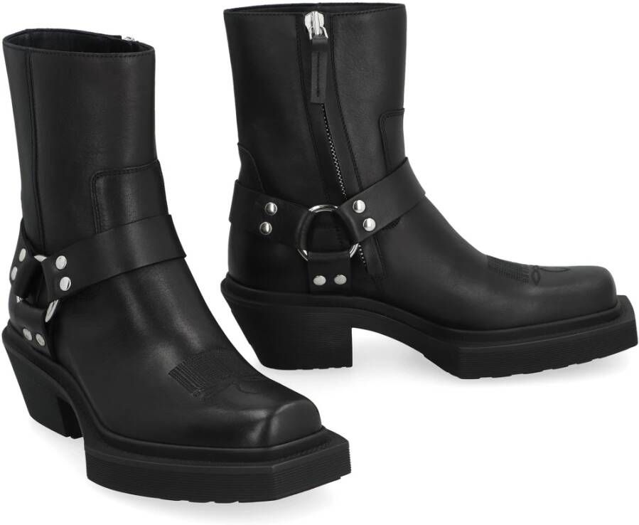 Vetements Cowboy Leren Laarzen Black Heren