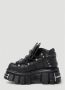 Vetements Leren platform sneakers met logo plaques Black Heren - Thumbnail 6