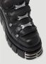 Vetements Leren platform sneakers met logo plaques Black Heren - Thumbnail 9