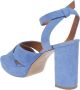 Via Roma 15 Avion Blauw Suède Gekruiste Band Sandalen Blue Dames - Thumbnail 2