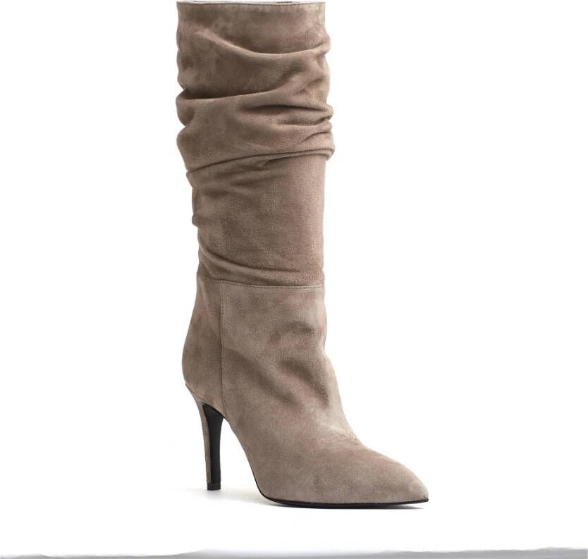 Via Roma 15 Beige Enkellaarzen Aw24 Beige Dames