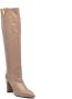 Via Roma 15 Beige Leren Laars 8cm Hak Beige Dames - Thumbnail 2