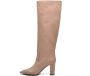 Via Roma 15 Beige Leren Laars 8cm Hak Beige Dames - Thumbnail 3