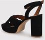 Via Roma 15 Chunky Heel Platform sandaal met Vlechtwerk Black Dames - Thumbnail 4