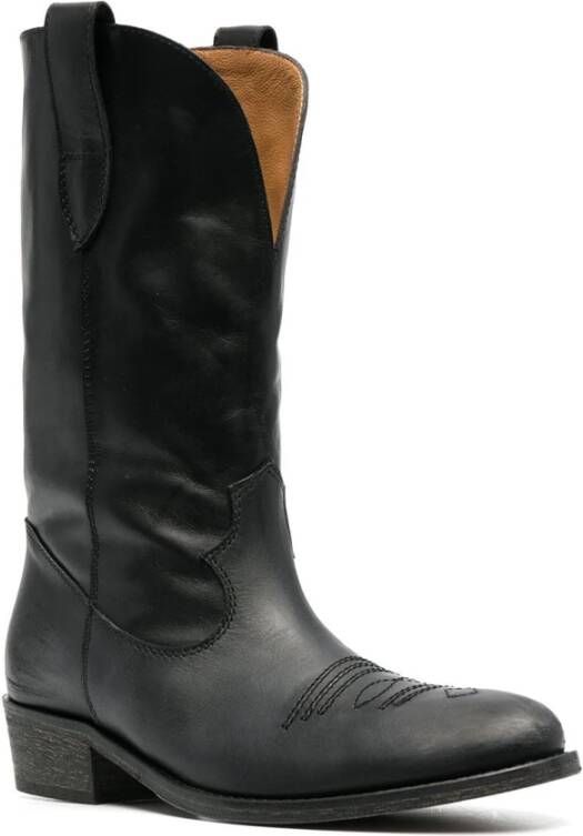 Via Roma 15 Cowboy Boots Black Dames