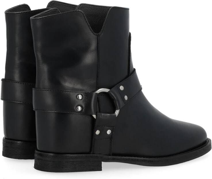 Via Roma 15 Split V Wedge Enkellaars Black Dames