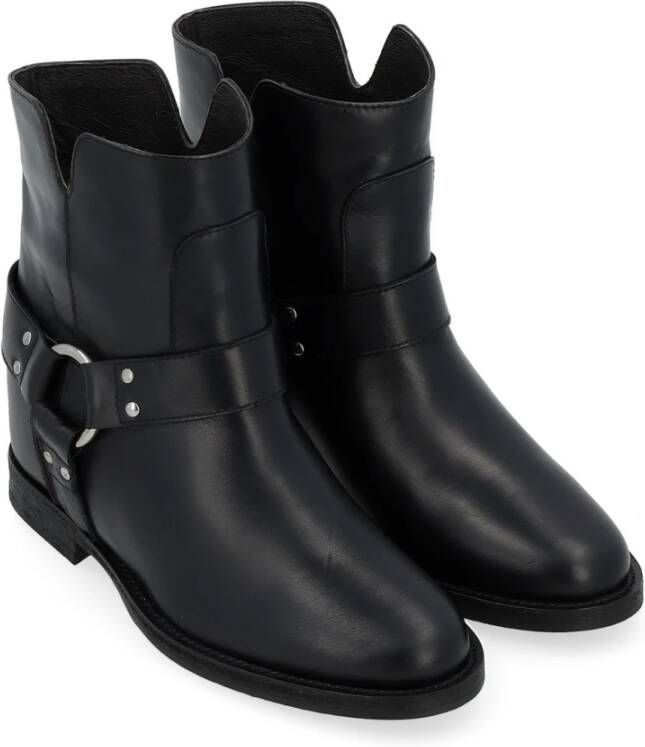 Via Roma 15 Split V Wedge Enkellaars Black Dames