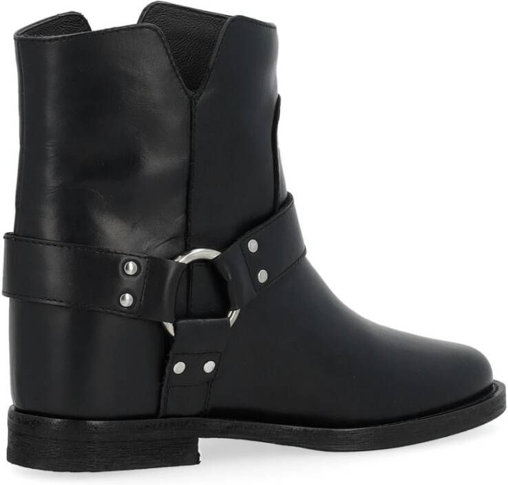 Via Roma 15 Split V Wedge Enkellaars Black Dames