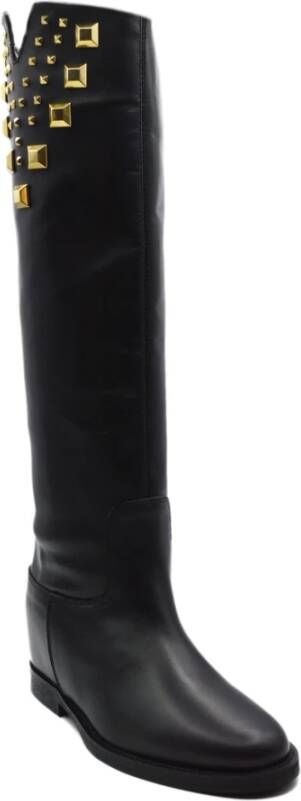 Via Roma 15 Stijlvolle Laarzen met 2-inch Hak Black Dames