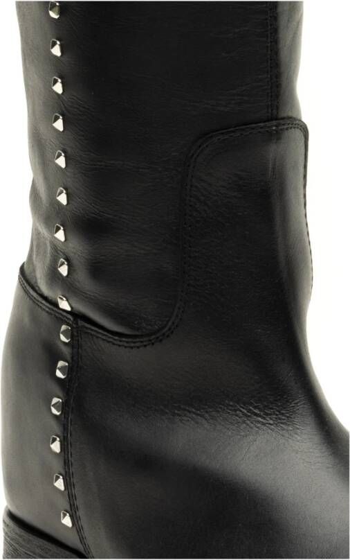 Via Roma 15 Zwarte Laarzen Santa Monica Stijl Black Dames