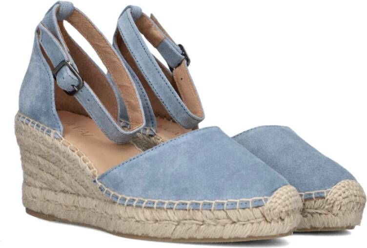 Via Vai Blauwe Espadrille Sandaal Flora Braid Blue Dames