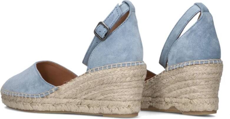 Via Vai Blauwe Espadrille Sandaal Flora Braid Blue Dames