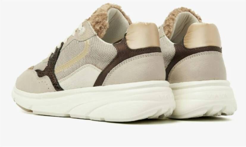 Via Vai Celia Sneakers Taupe Beige Dames