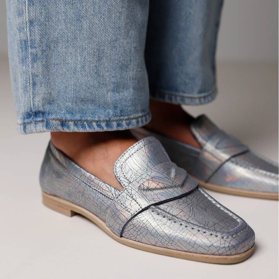 Via Vai Chiara Ray Loafers Blue Dames