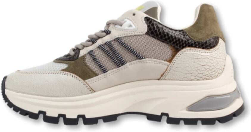 Via Vai Chunky Sole Statement Sneakers Beige Dames