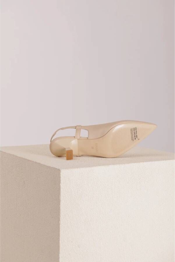 Via Vai Elegante Slingback Pump met Kitten Heel Beige Dames