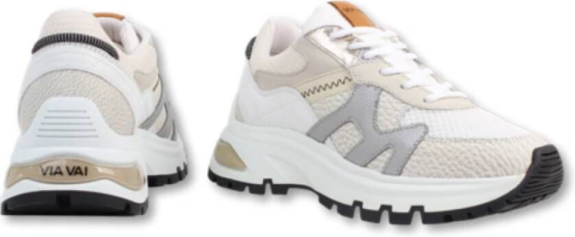 Via Vai Kleurrijke Chunky Sneakers Beige Dames