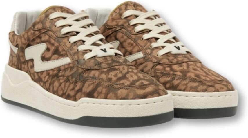 Via Vai Leopard Print Retro Sneakers Brown Dames