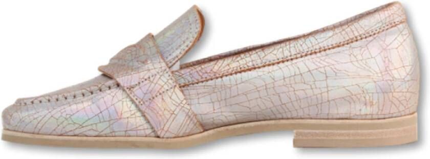 Via Vai Metallic Loafers Chiara Ray Beige Dames