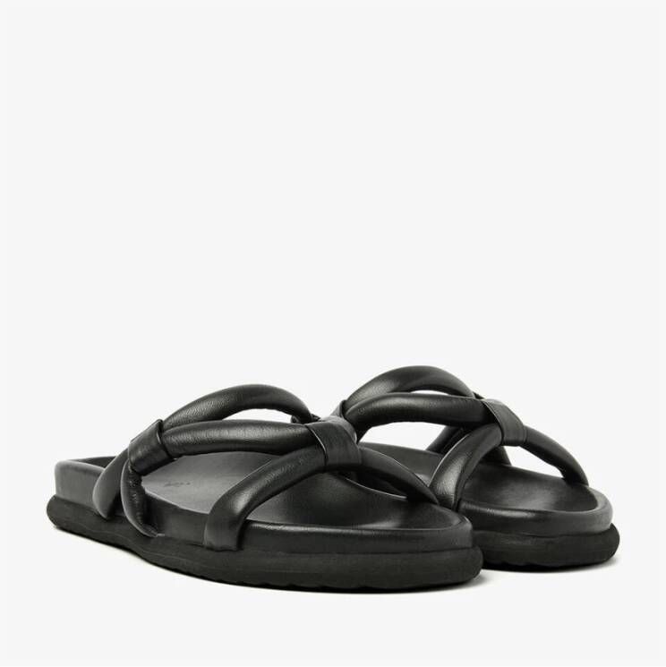 Via Vai Platte Sandalen Candy Lia Black Dames