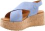 Via Vai Glamour Wedges Sandal Spechtje Blue Dames - Thumbnail 4