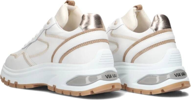 Via Vai Witte Leren Lage Sneakers Liz Dulce Multicolor Dames